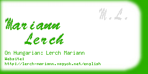 mariann lerch business card